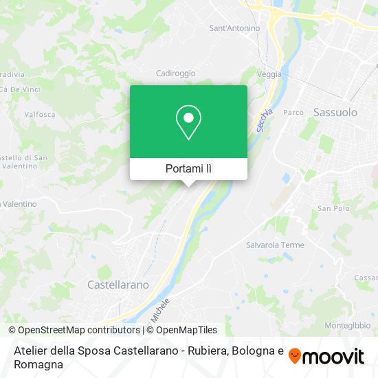 Mappa Atelier della Sposa Castellarano - Rubiera