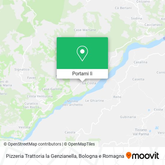 Mappa Pizzeria Trattoria la Genzianella