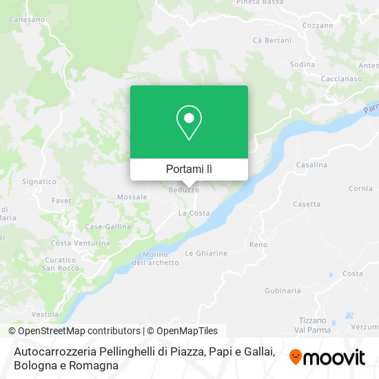 Mappa Autocarrozzeria Pellinghelli di Piazza, Papi e Gallai
