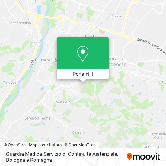 Mappa Guardia Medica-Servizio di Continuità Aistenziale