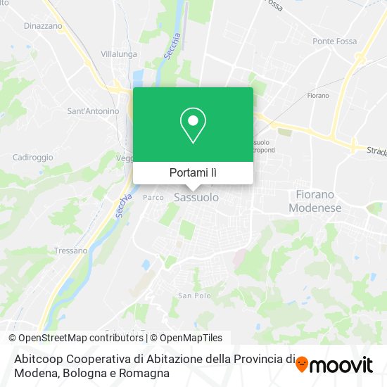 Mappa Abitcoop Cooperativa di Abitazione della Provincia di Modena