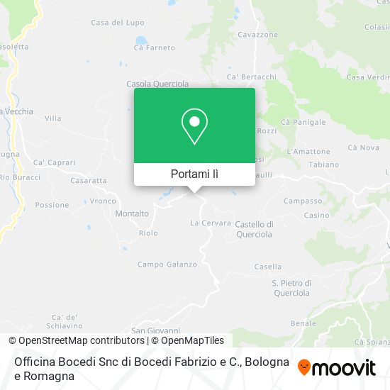 Mappa Officina Bocedi Snc di Bocedi Fabrizio e C.