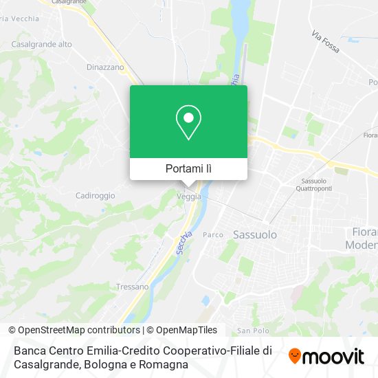 Mappa Banca Centro Emilia-Credito Cooperativo-Filiale di Casalgrande