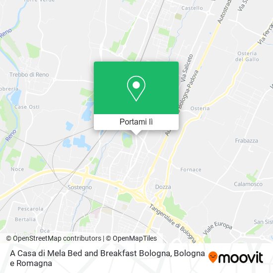 Mappa A Casa di Mela Bed and Breakfast Bologna