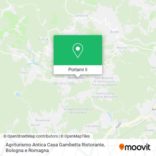 Mappa Agriturismo Antica Casa Gambetta Ristorante