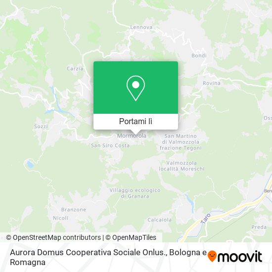 Mappa Aurora Domus Cooperativa Sociale Onlus.