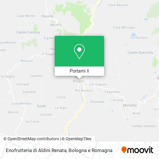Mappa Enofrutteria di Aldini Renata
