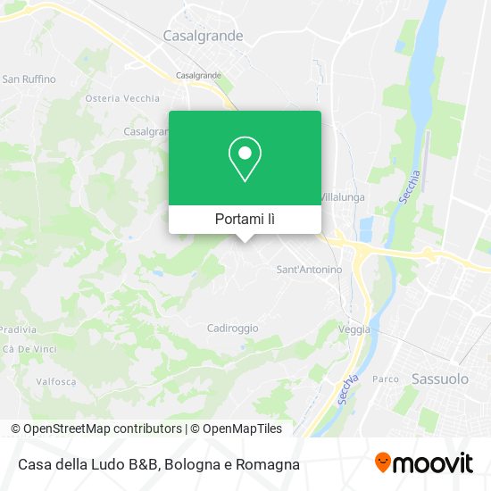 Mappa Casa della Ludo B&B