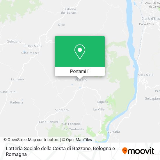 Mappa Latteria Sociale della Costa di Bazzano
