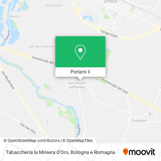 Mappa Tabaccheria la Miniera d'Oro