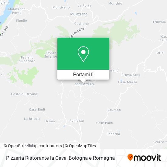 Mappa Pizzería Ristorante la Cava