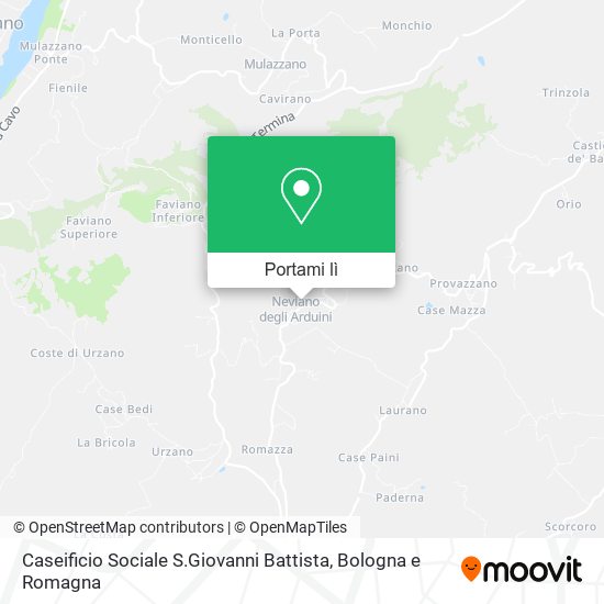 Mappa Caseificio Sociale S.Giovanni Battista
