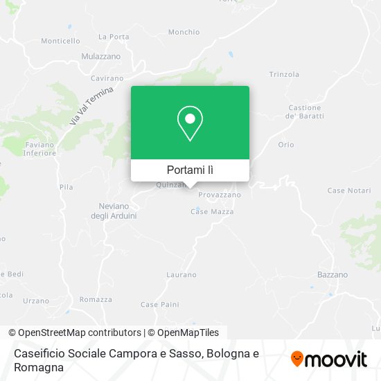 Mappa Caseificio Sociale Campora e Sasso