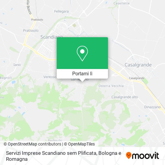 Mappa Servizi Imprese Scandiano sem Plificata