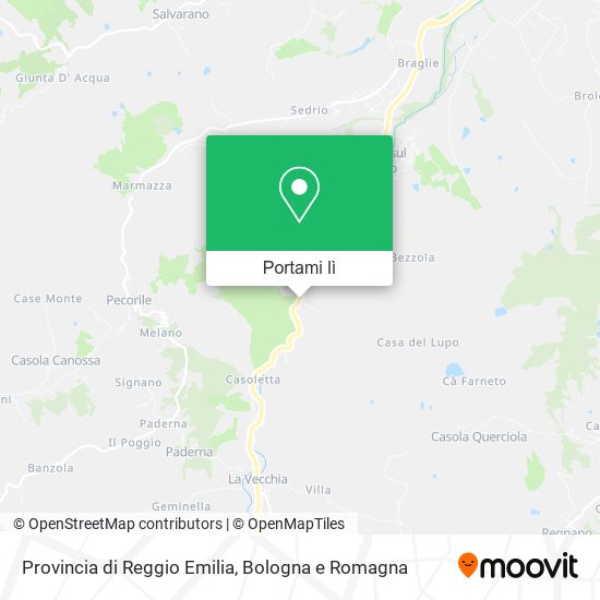 Mappa Provincia di Reggio Emilia
