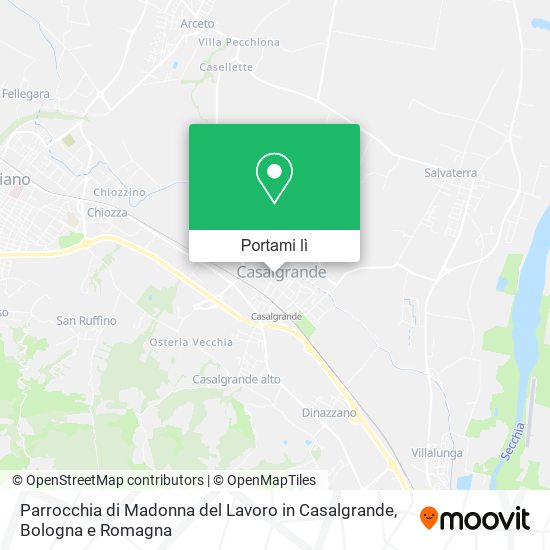 Mappa Parrocchia di Madonna del Lavoro in Casalgrande