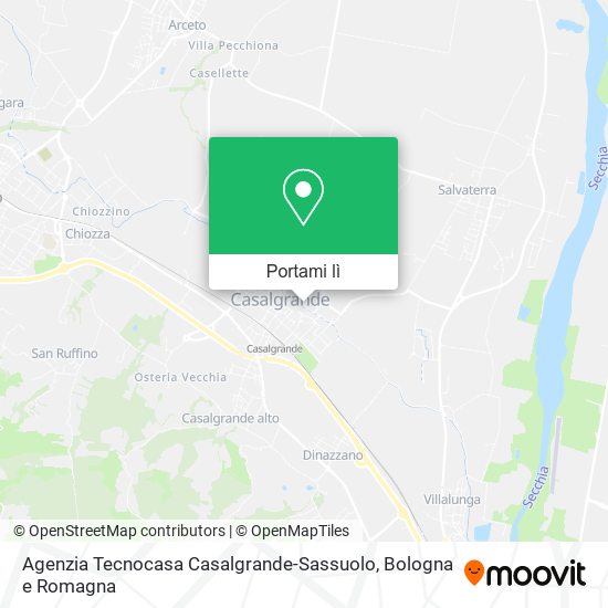 Mappa Agenzia Tecnocasa Casalgrande-Sassuolo