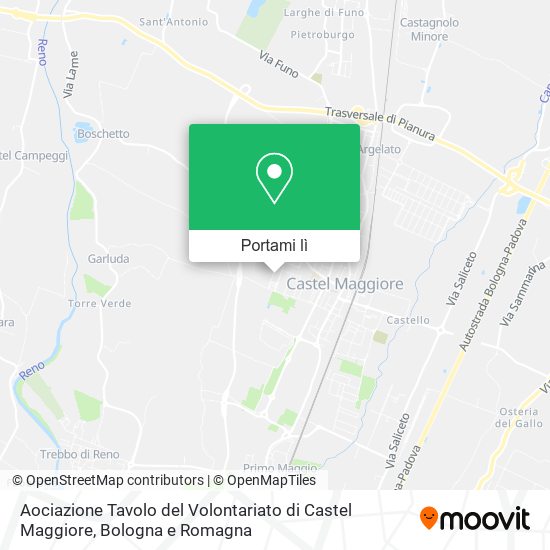 Mappa Aociazione Tavolo del Volontariato di Castel Maggiore