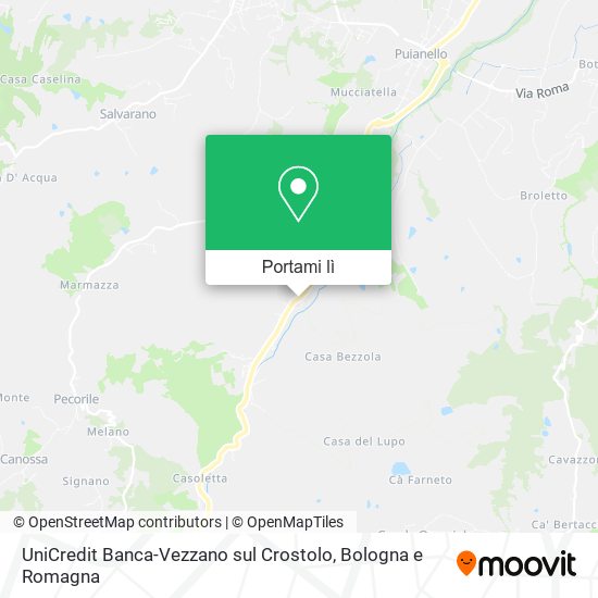 Mappa UniCredit Banca-Vezzano sul Crostolo