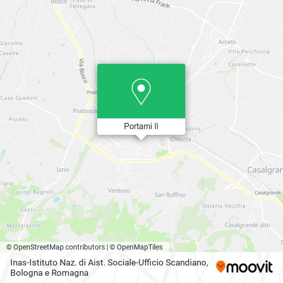 Mappa Inas-Istituto Naz. di Aist. Sociale-Ufficio Scandiano