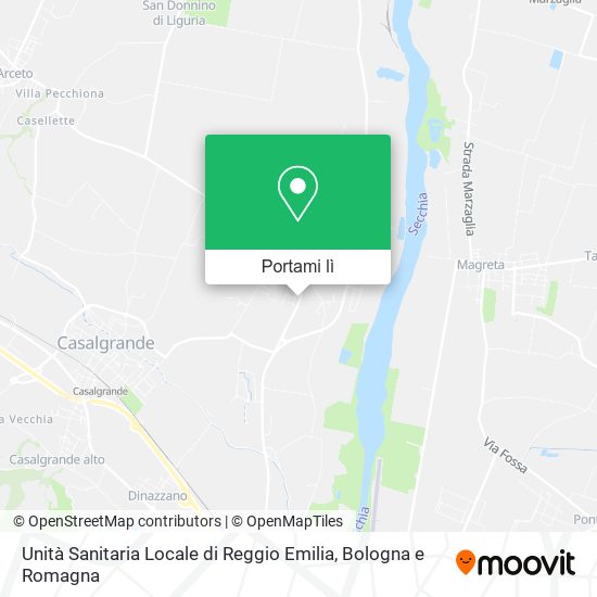 Mappa Unità Sanitaria Locale di Reggio Emilia