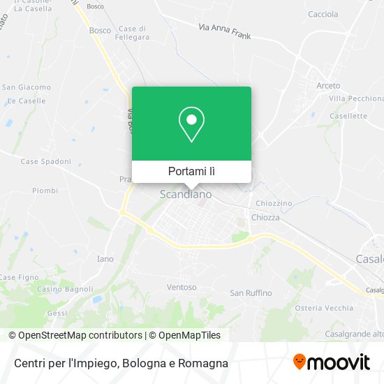 Mappa Centri per l'Impiego