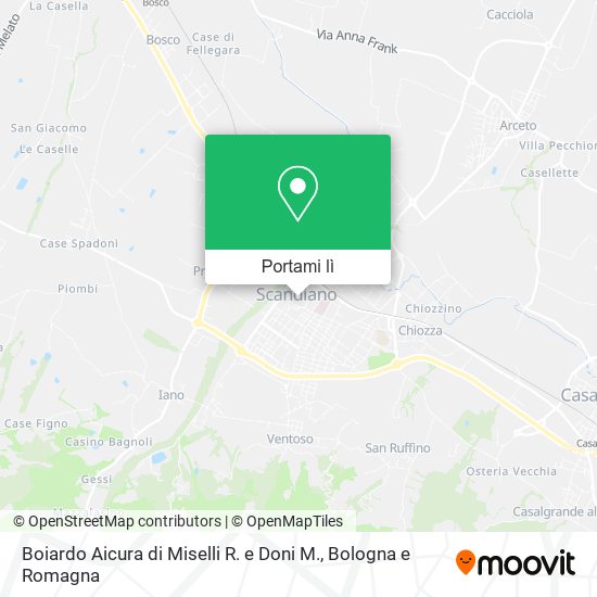 Mappa Boiardo Aicura di Miselli R. e Doni M.