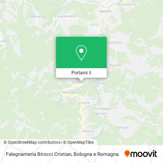 Mappa Falegnameria Birocci Cristian