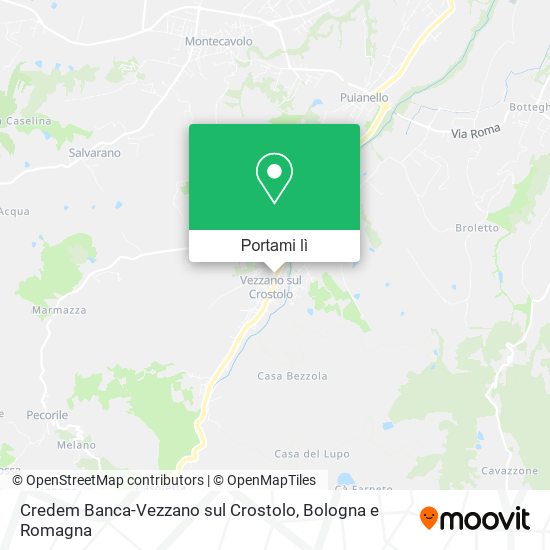 Mappa Credem Banca-Vezzano sul Crostolo