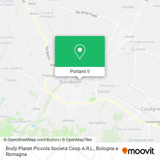 Mappa Body Planet Piccola Società Coop.A.R.L.