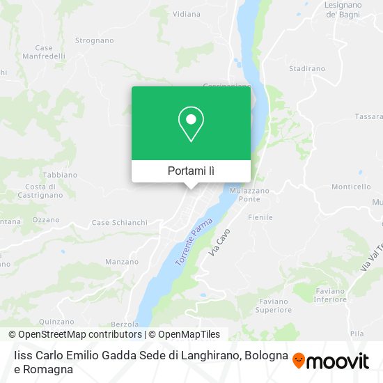 Mappa Iiss Carlo Emilio Gadda Sede di Langhirano
