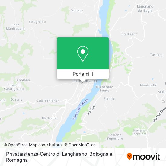 Mappa Privataistenza-Centro di Langhirano