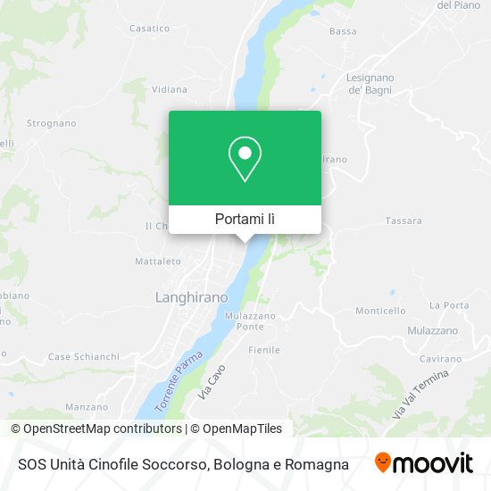 Mappa SOS Unità Cinofile Soccorso