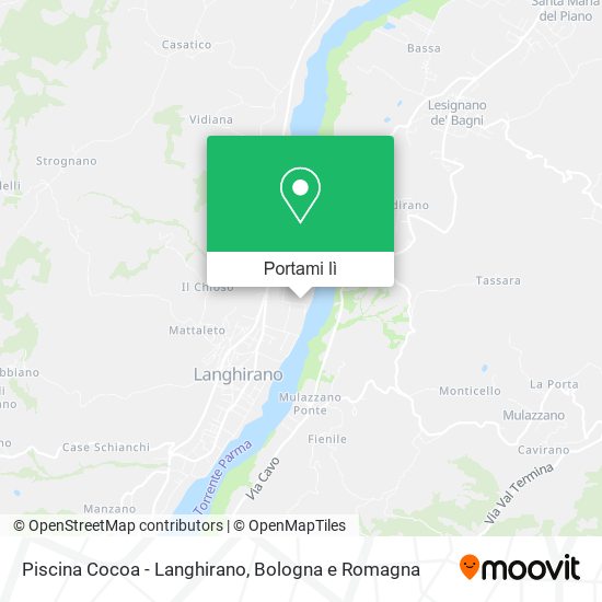 Mappa Piscina Cocoa - Langhirano