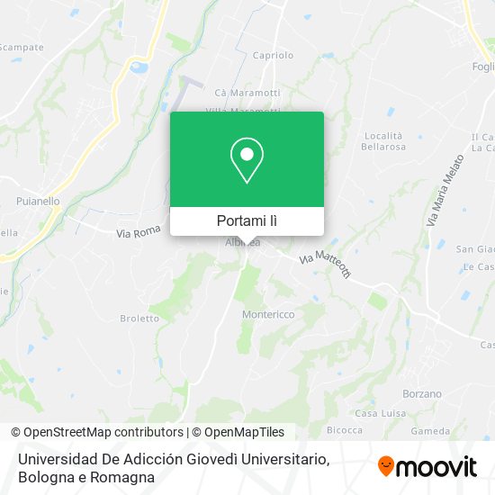 Mappa Universidad De Adicción Giovedì Universitario