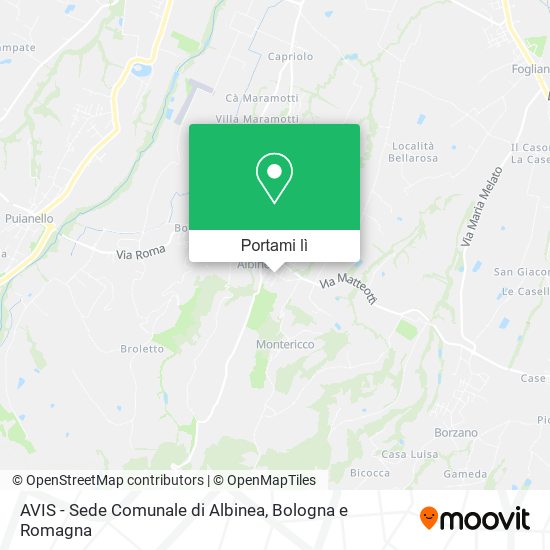 Mappa AVIS - Sede Comunale di Albinea