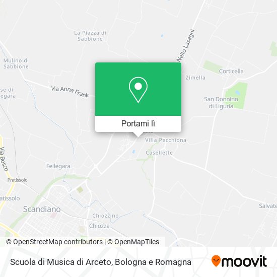Mappa Scuola di Musica di Arceto