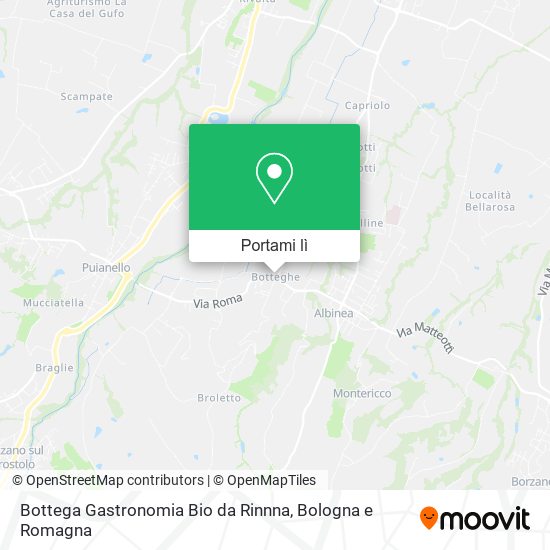 Mappa Bottega Gastronomia Bio da Rinnna