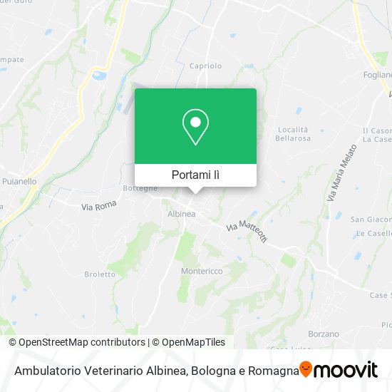 Mappa Ambulatorio Veterinario Albinea