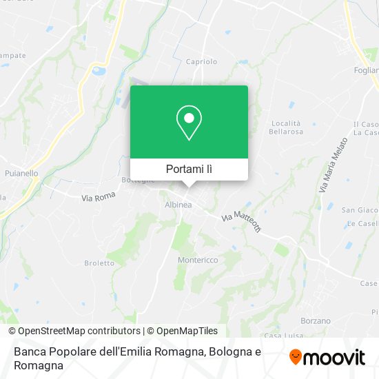 Mappa Banca Popolare dell'Emilia Romagna