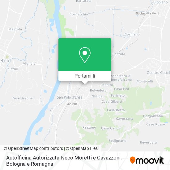 Mappa Autofficina Autorizzata Iveco Moretti e Cavazzoni