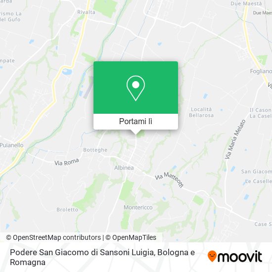 Mappa Podere San Giacomo di Sansoni Luigia