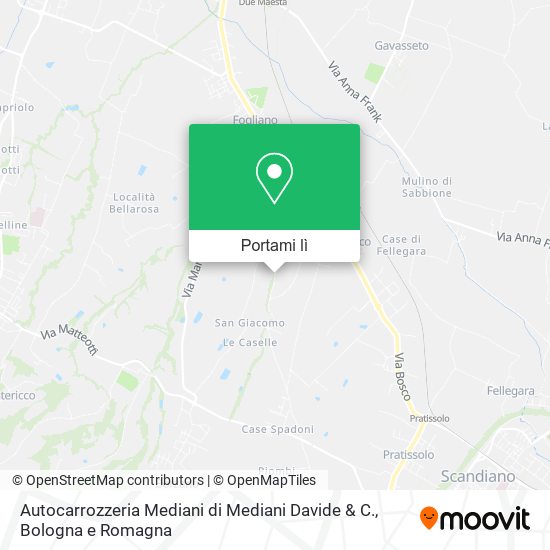 Mappa Autocarrozzeria Mediani di Mediani Davide & C.