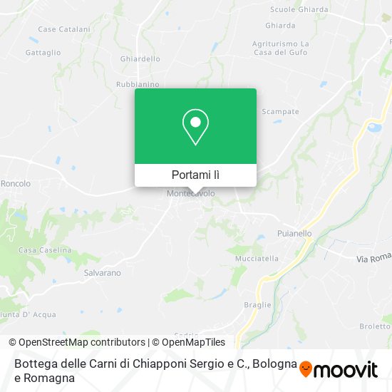Mappa Bottega delle Carni di Chiapponi Sergio e C.