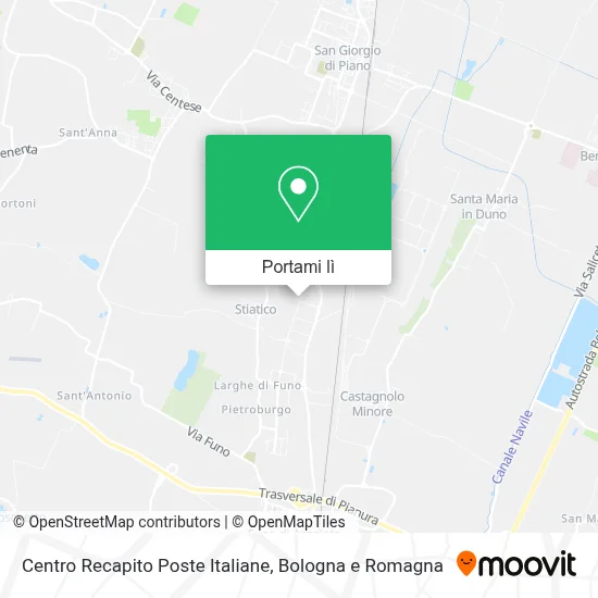 Mappa Centro Recapito Poste Italiane