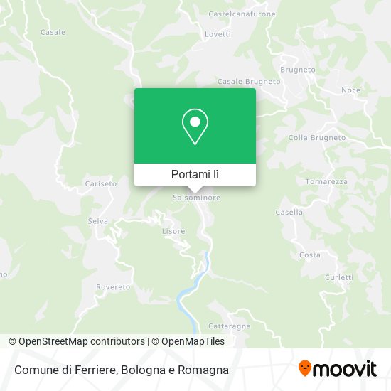 Mappa Comune di Ferriere