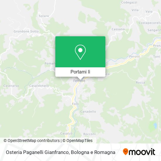 Mappa Osteria Paganelli Gianfranco