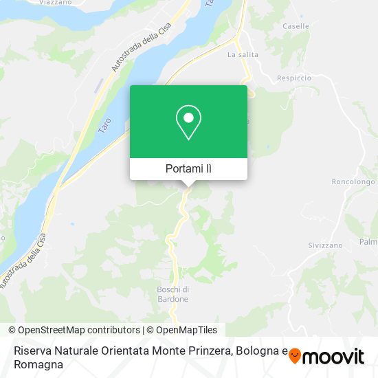 Mappa Riserva Naturale Orientata Monte Prinzera