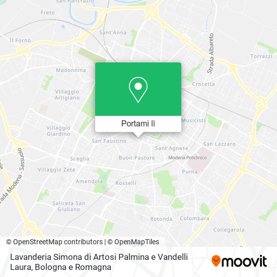 Mappa Lavanderia Simona di Artosi Palmina e Vandelli Laura