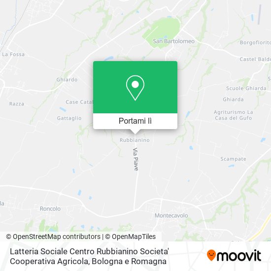 Mappa Latteria Sociale Centro Rubbianino Societa' Cooperativa Agricola